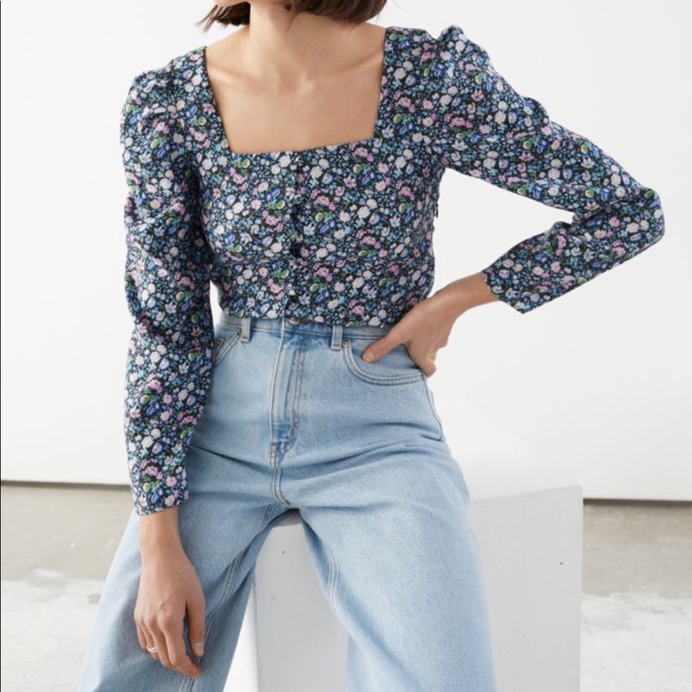& other stories floral blouse